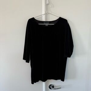 Vintage Velvet Black Top